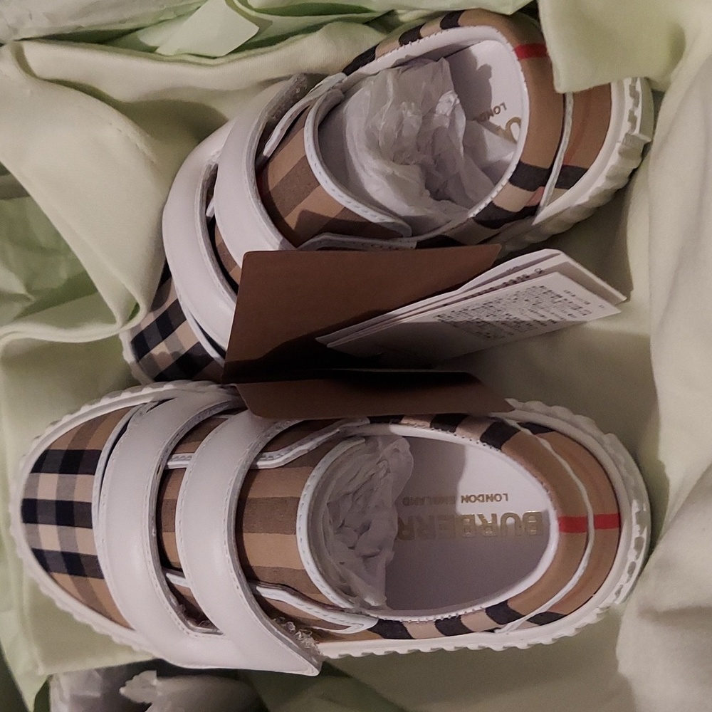 Little Kid's & Kid's Mark Low-Top Check Sneakers - Archive Beige - Size 9.5 (Chi - Picture 2 of 6